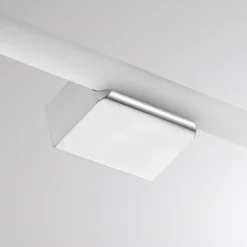 Aplique de pared LED VINA S, color cromo, ancho 40 cm, IP44, CCT