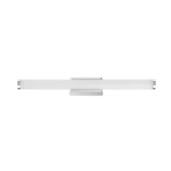 Aplique de pared LED VINA S, color cromo, ancho 40 cm, IP44, CCT