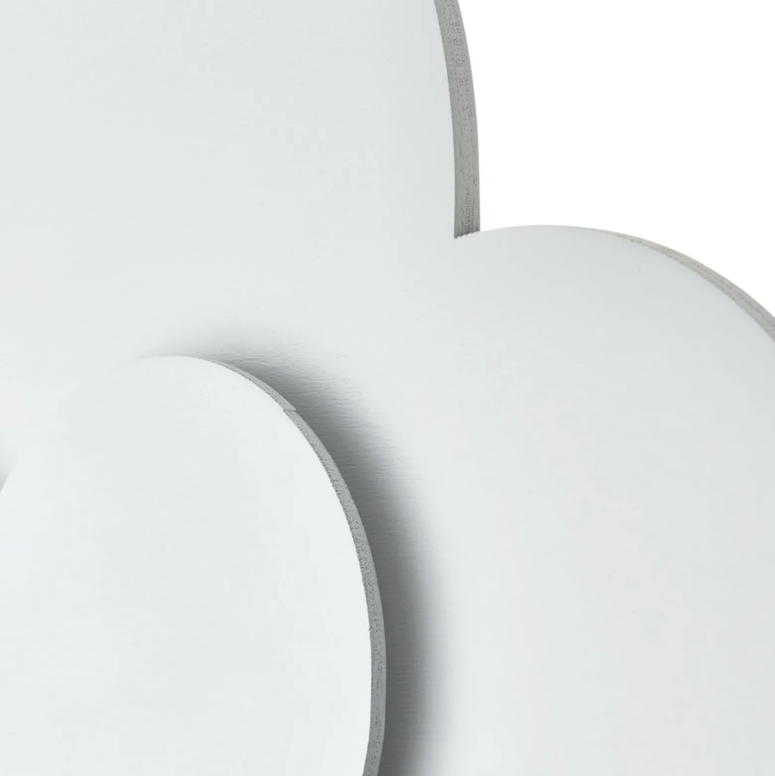 Aplique de pared LED Wölkchen con enchufe, blanco, madera, atenuable