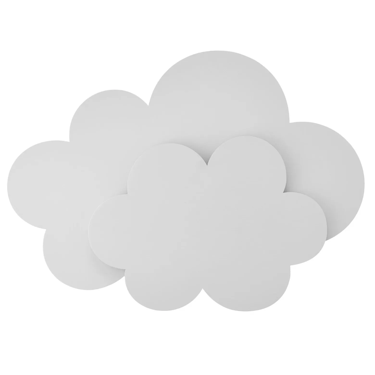 Aplique de pared LED Wölkchen con enchufe, blanco, madera, atenuable