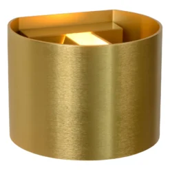 Aplique de pared LED Xio, redondo, dorado mate