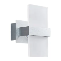 Aplique de pared LED Yorick de Lindby, 18 cm, aluminio/blanco con interruptor
