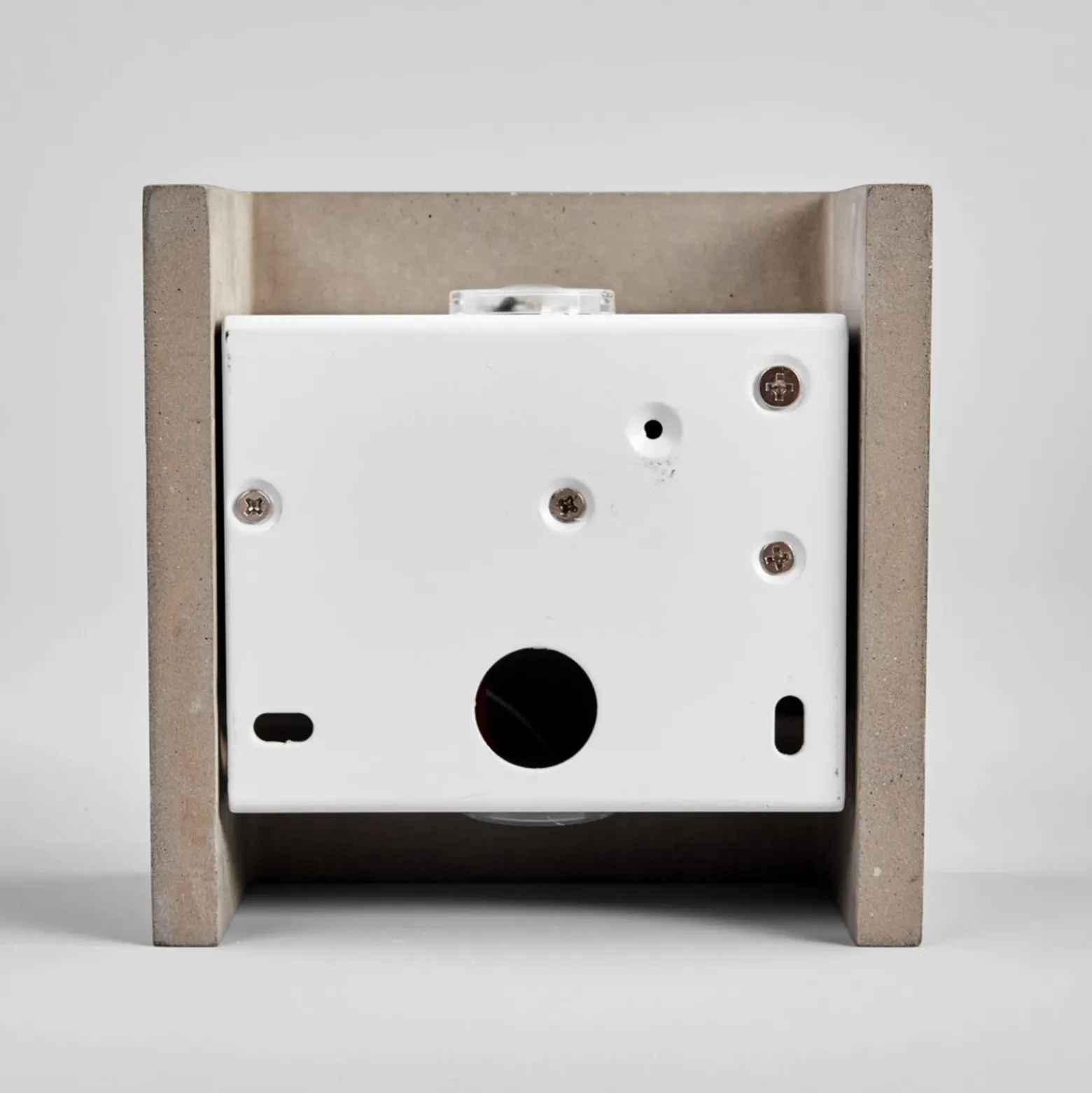 Aplique de pared LED Yva de Lindby, gris, hormigón, 13 x 13 cm, arriba/abajo