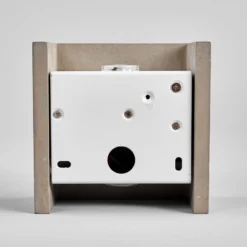 Aplique de pared LED Yva de Lindby, gris, hormigón, 13 x 13 cm, arriba/abajo