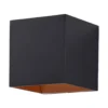 Aplique de pared LED Zuzana de Arcchio, angular, negro, 10 cm de ancho