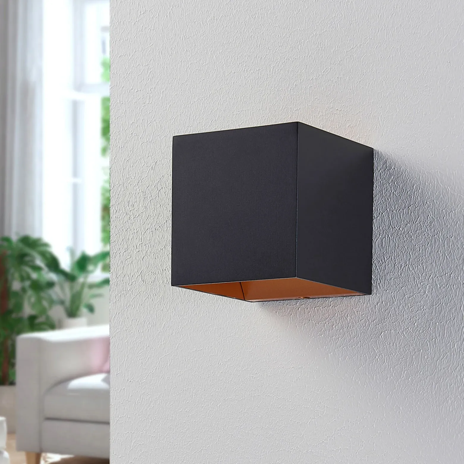 Aplique de pared LED Zuzana de Arcchio, angular, negro, 10 cm de ancho
