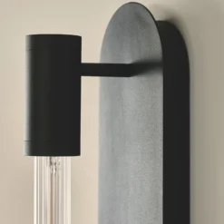 Aplique de pared Liberty Double, negro, 2 luces, altura 83 cm