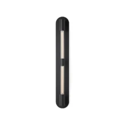 Aplique de pared Liberty Double, negro, 2 luces, altura 83 cm