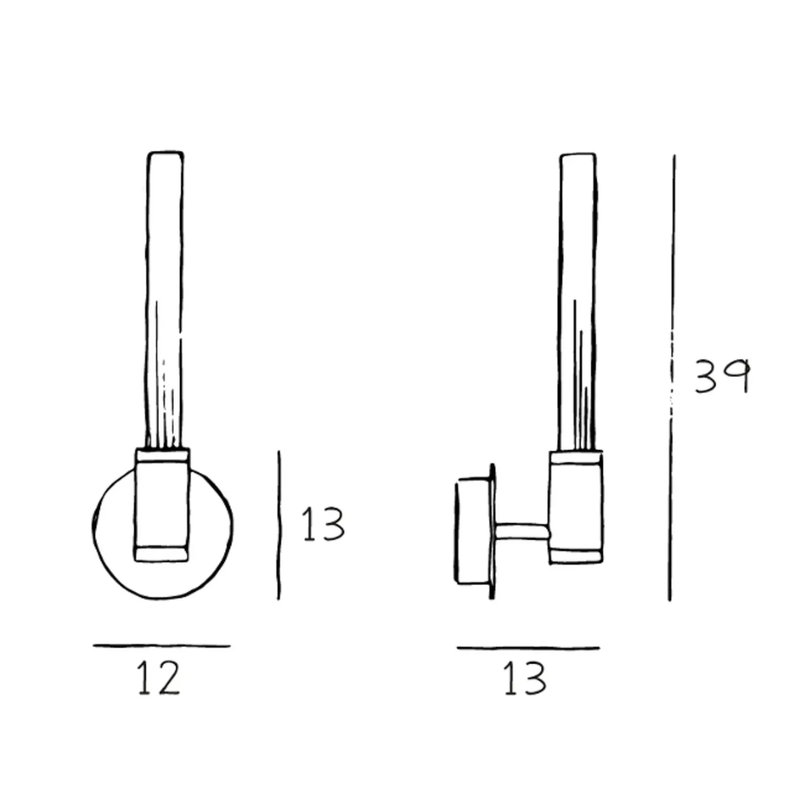 Aplique de pared Liberty Single, dorado