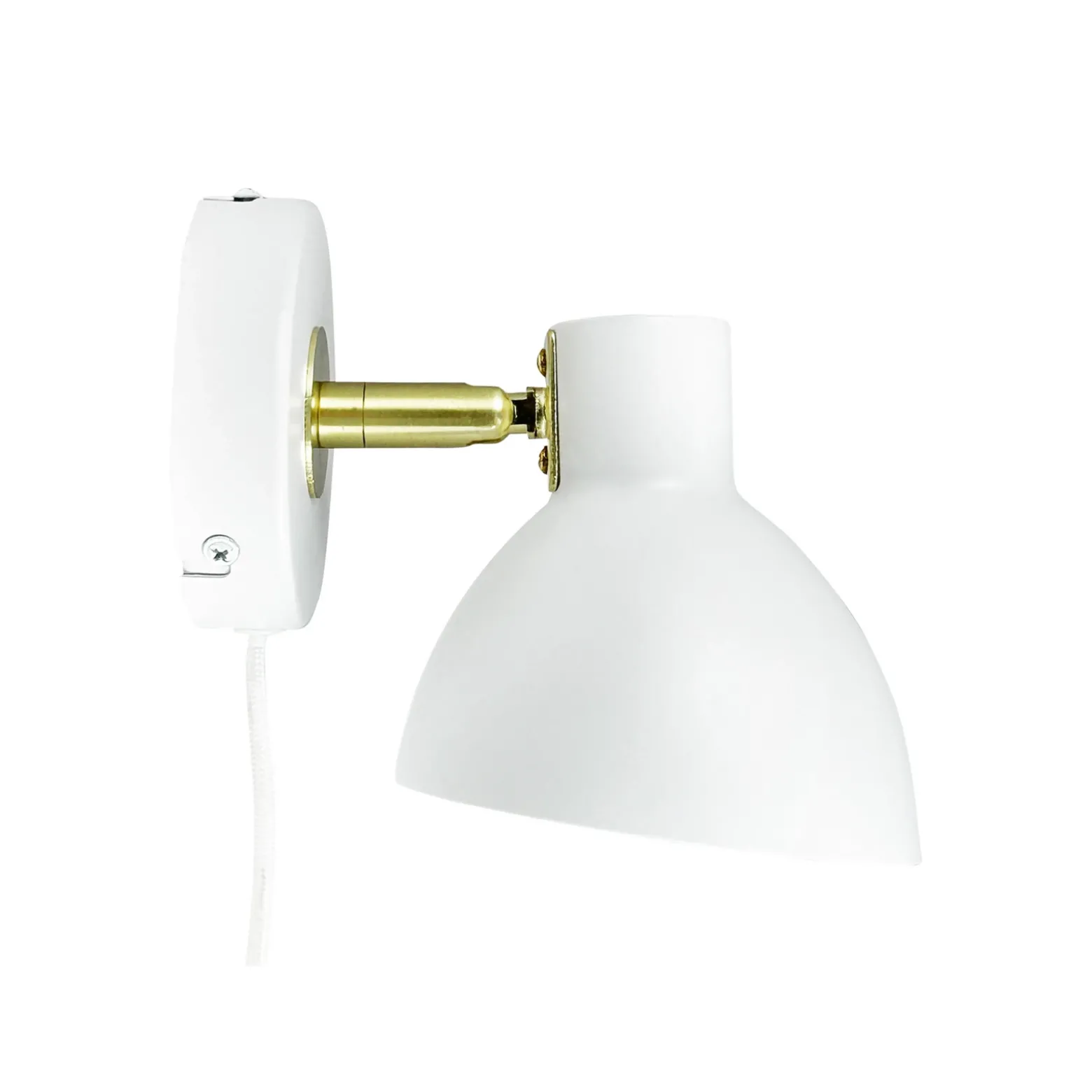 Aplique de pared Lilje de Dyberg Larsen, blanco, Ø 16 cm, metal