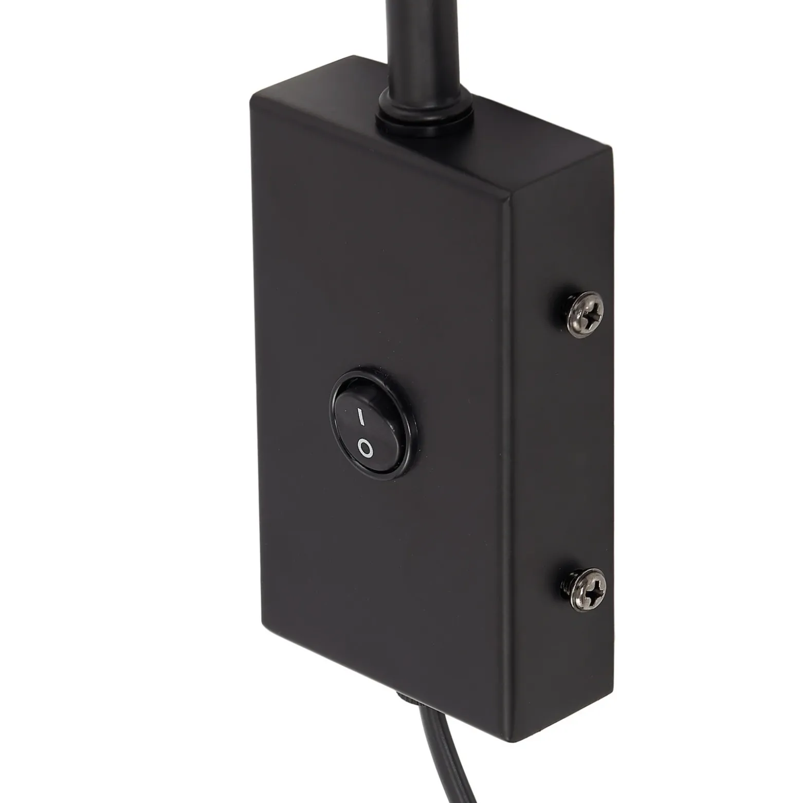Aplique de pared Lindby Adrik, negro, metal, con enchufe