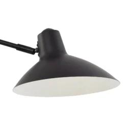 Aplique de pared Lindby Adrik, negro, metal, con enchufe