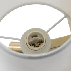 Aplique de pared Lindby Aiden, blanco, latón, brazo de lectura LED