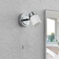 Aplique de pared Lindby Alimari, cromo