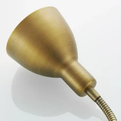 Aplique de pared Lindby Amrei, latón envejecido, 42 cm, enchufable, atenuable