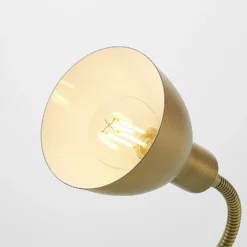 Aplique de pared Lindby Amrei, latón envejecido, 42 cm, enchufable, atenuable