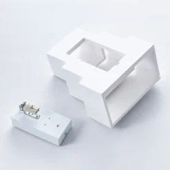 Aplique de pared Lindby Antonella, yeso blanco, G9, pintable, 21 cm