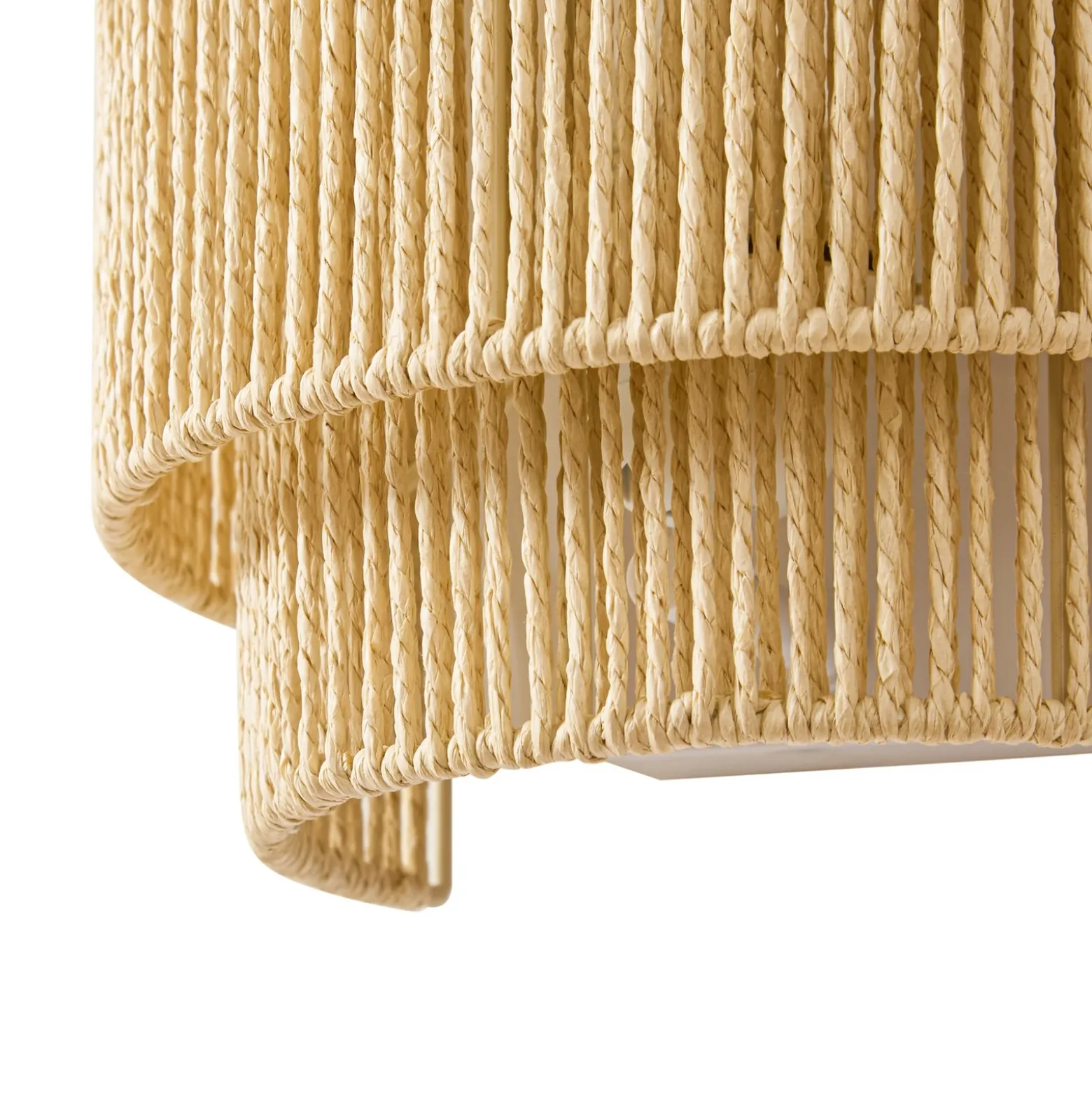 Aplique de pared Lindby Anuva, color natural, papel, altura 25 cm