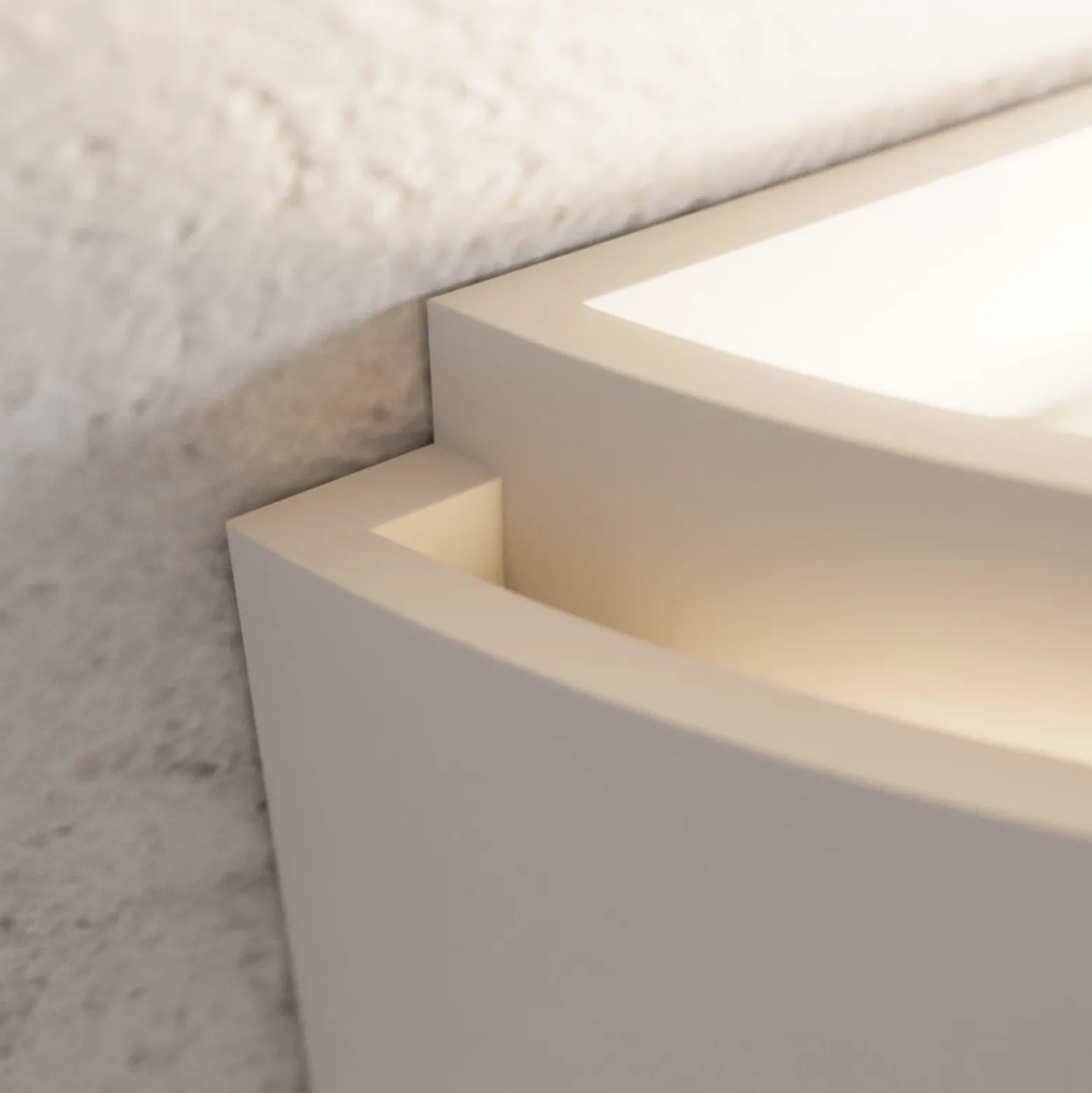 Aplique de pared Lindby Cassian, escayola, 32 cm, blanco, semicircular