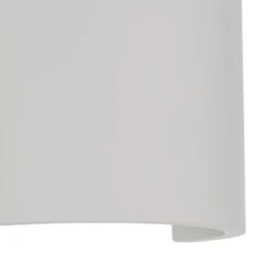 Aplique de pared Lindby Colja, redondo, altura 16 cm, escayola, blanco