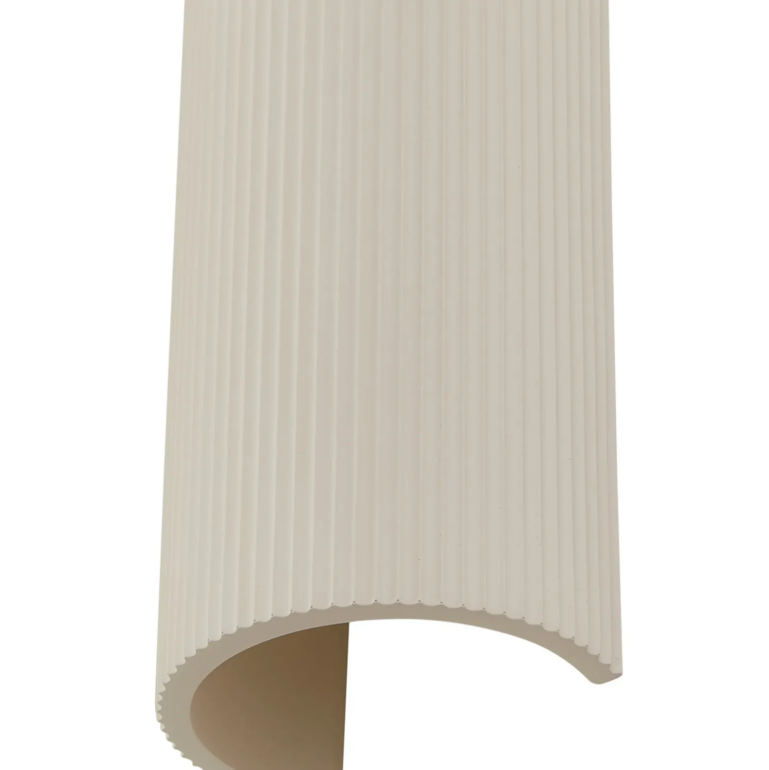 Aplique de pared Lindby Colja, redondo, altura 30,5 cm, yeso, beige