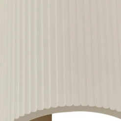 Aplique de pared Lindby Colja, redondo, altura 30,5 cm, yeso, beige