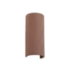 Aplique de pared Lindby Colja, marrón, redondo, altura 30,5 cm, yeso
