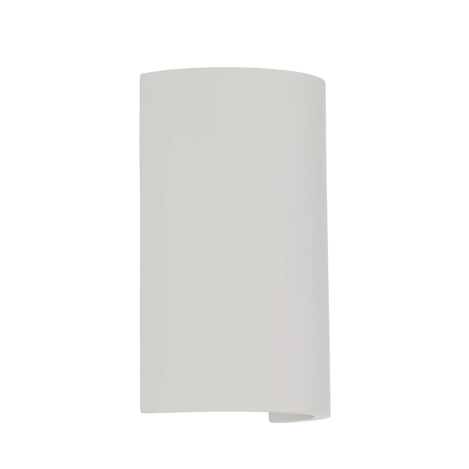 Aplique de pared Lindby Colja, redondo, altura 16 cm, escayola, blanco