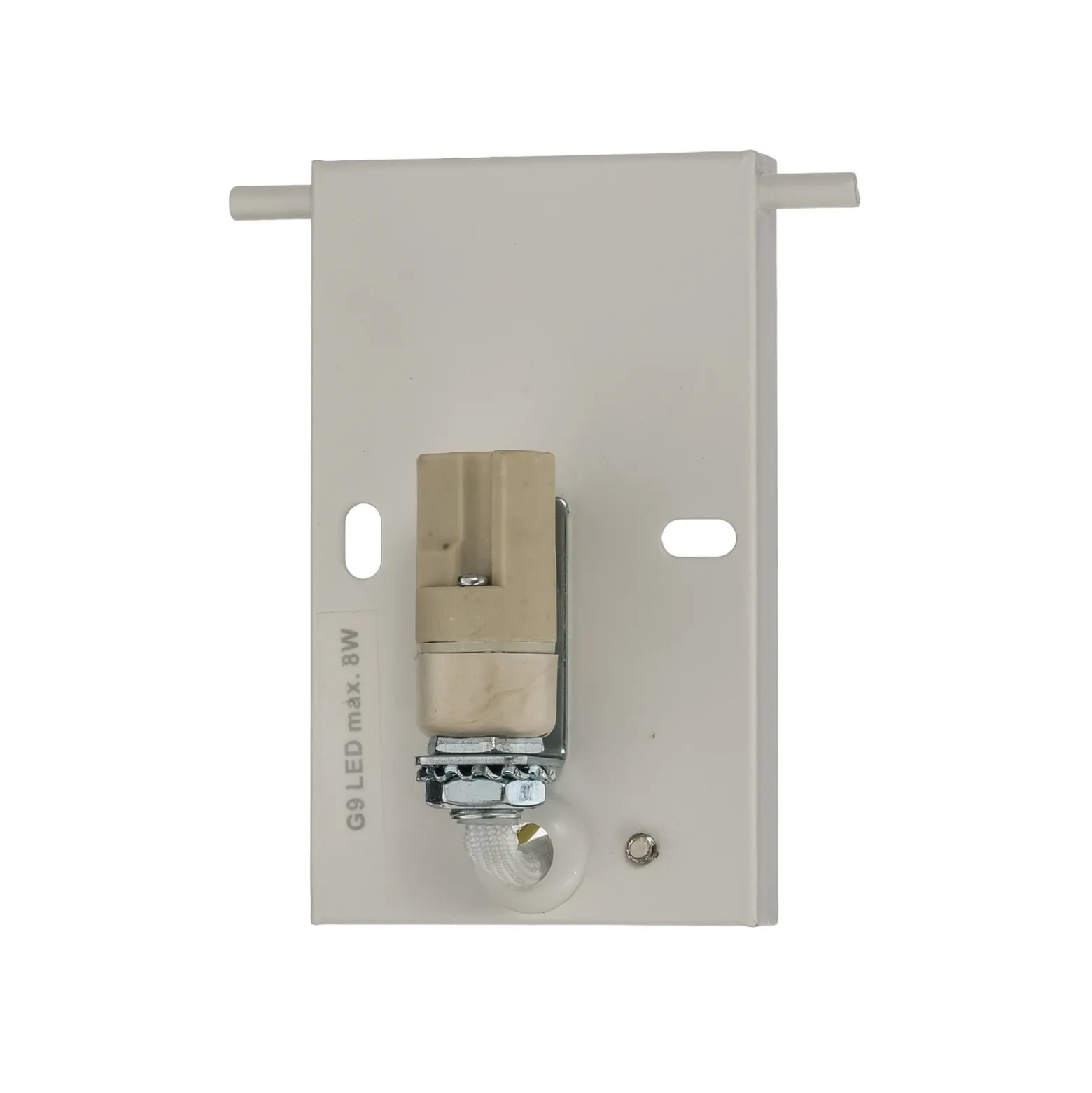 Aplique de pared Lindby Colja, redondo, altura 16 cm, escayola, blanco