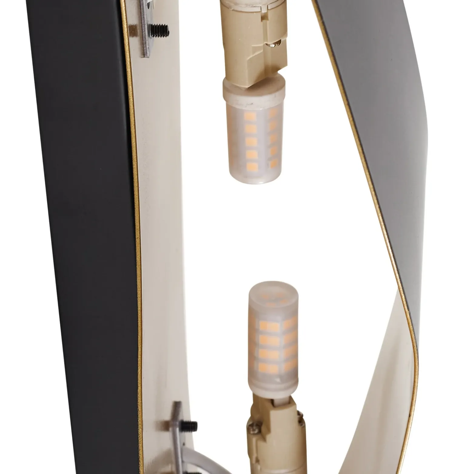 Aplique de pared Lindby Dailin, negro/dorado, 30 cm, metal