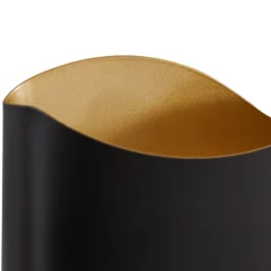 Aplique de pared Lindby Dailin, negro/dorado, 30 cm, metal