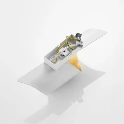 Aplique de pared Lindby Desirio, blanco/oro, 35cm, metal