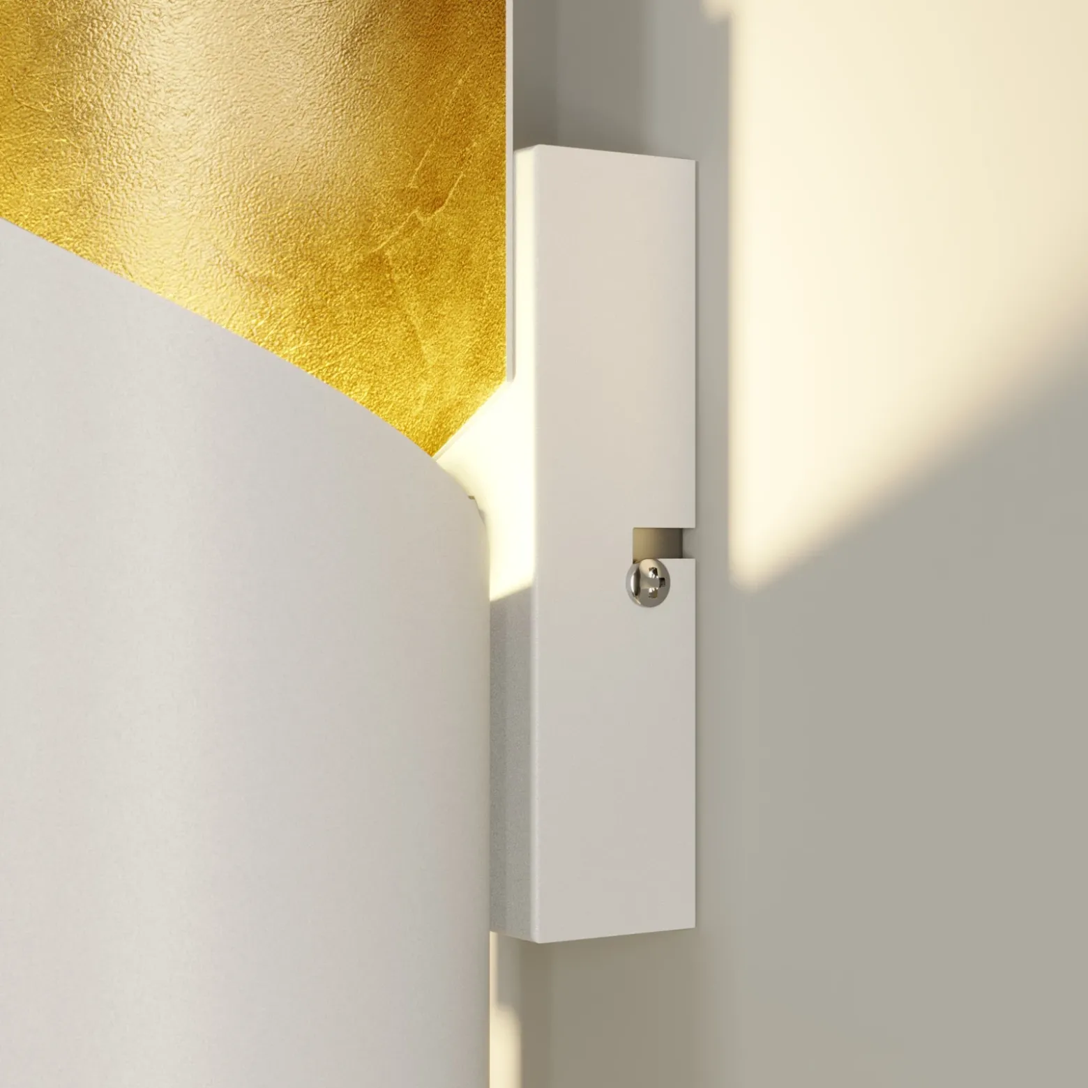 Aplique de pared Lindby Desirio, blanco/oro, 24cm, metal