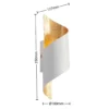 Aplique de pared Lindby Desirio, blanco/oro, 35cm, metal