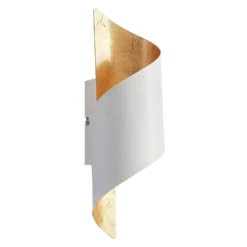 Aplique de pared Lindby Desirio, blanco/oro, 35cm, metal