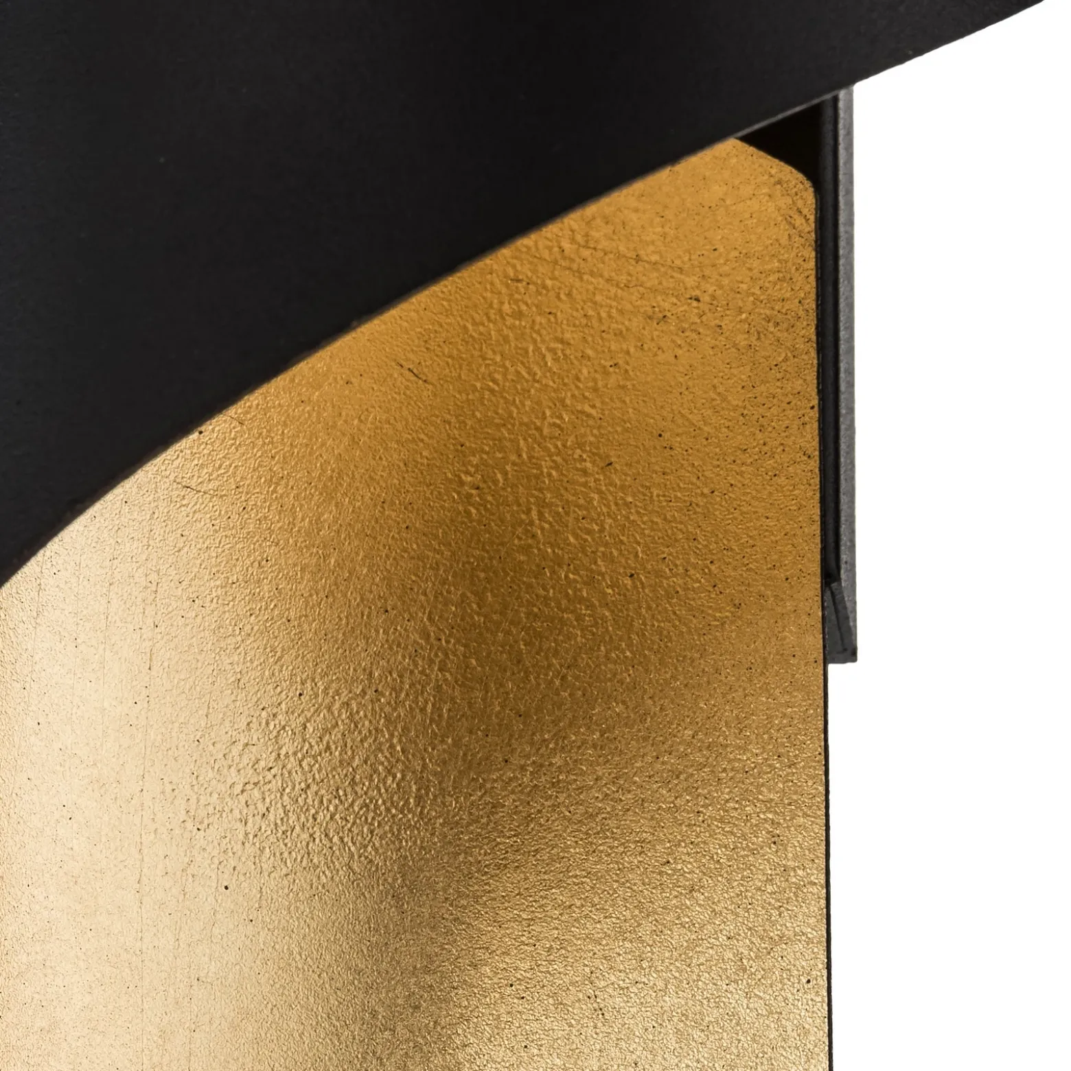 Aplique de pared Lindby Desirio, negro/oro, 35cm, metal