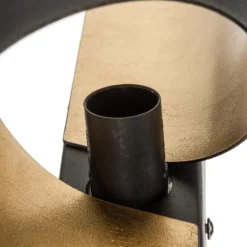 Aplique de pared Lindby Desirio, negro/oro, 35cm, metal