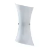 Aplique de pared Lindby Ebba, altura 39 cm, alabastro blanco, cristal