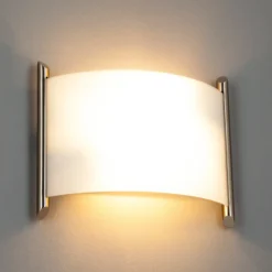 Aplique de pared Lindby Filippa, 31 cm, níquel, cristal, E27