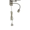 Aplique de pared Lindby Florens, níquel, lámpara de lectura LED, 23,5 cm