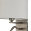 Aplique de pared Lindby Florens, níquel, lámpara de lectura LED, 23,5 cm
