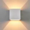 Aplique de pared Lindby Freja, blanco, escayola, G9