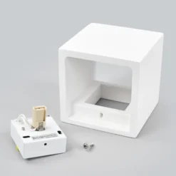 Aplique de pared Lindby Freja, blanco, escayola, G9