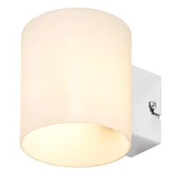 Aplique de pared Lindby Gerrit, blanco, cristal, 10 cm de altura, arriba/abajo,