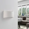 Aplique de pared Lindby Heiko, set de 3, arriba/abajo, escayola, blanco