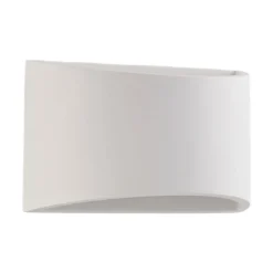 Aplique de pared Lindby Heiko, set de 3, arriba/abajo, escayola, blanco