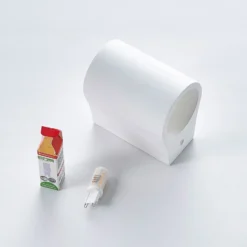 Aplique de pared Lindby Jannes, redondo, blanco, escayola, G9, pintable