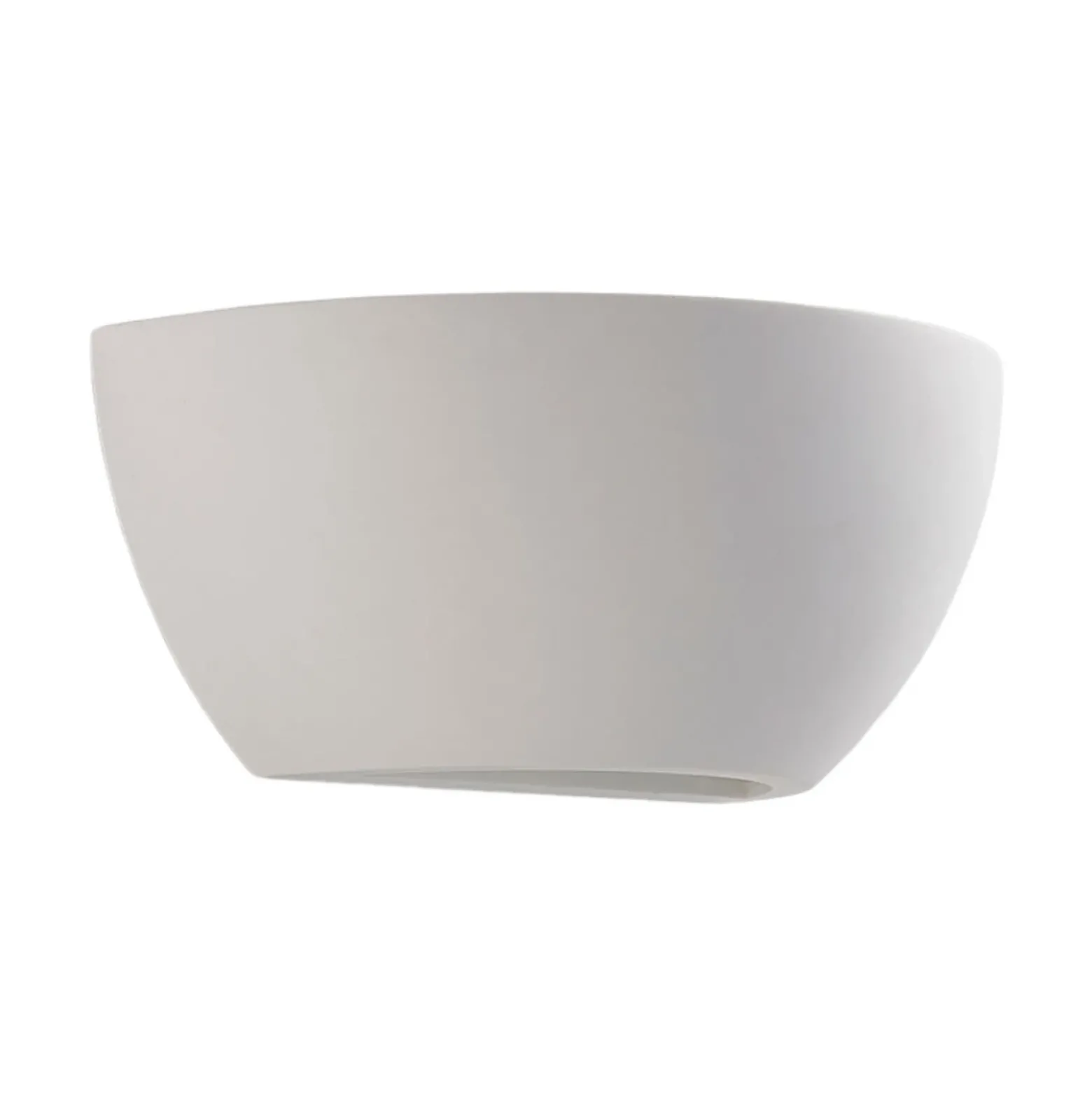 Aplique de pared Lindby «Jimmy», blanco, yeso, semicircular, 24 cm, E14