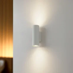 Aplique de pared Lindby Joffrey, 18 cm, blanco, arriba/abajo, GU10