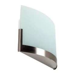 Aplique de pared Lindby Karla, 35 cm, blanco/níquel, cristal, E27
